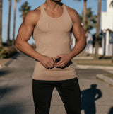 2026 Men's Fitness Vest Summer  Sleeveless Quick-drying Sports Vest Solid Color Slim-fit High Elastic Cool Breathable Tight Top