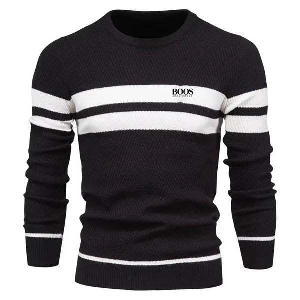 🧥 Sweater Hombre Otoño 2025 | Slim Fit & Patchwork ✨