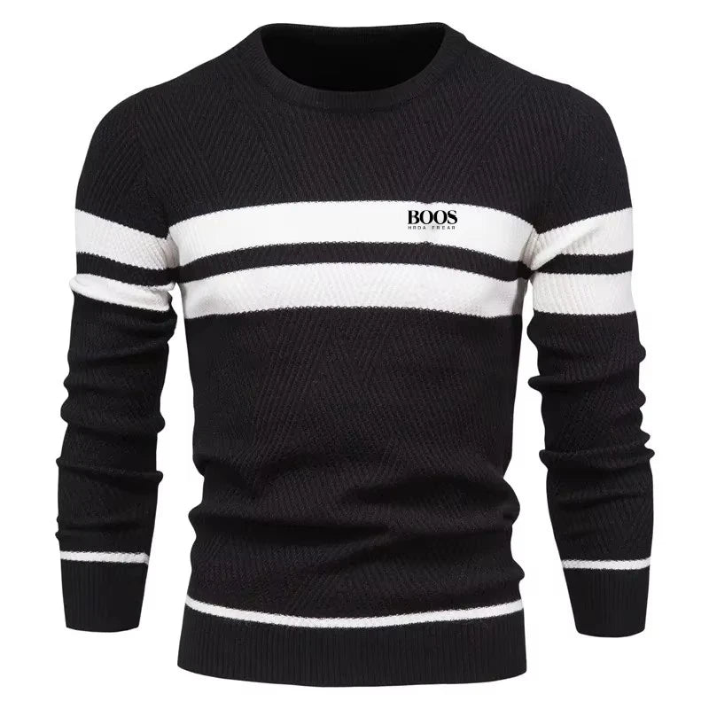 🧥 Sweater Hombre Otoño 2025 | Slim Fit & Patchwork ✨