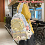 Women's Bag Set Two-Piece Pain Bag (Likely a Typo and Should Be Backpack) Back to School Season Backpack Lace Lightweight Cute Backpack
