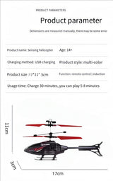 Induction helicopter toy room charged remote control small aircraft training coordination gifts for boys and girls