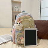 Women's Bag Set Two-Piece Pain Bag (Likely a Typo and Should Be Backpack) Back to School Season Backpack Lace Lightweight Cute Backpack