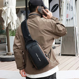 Password Lock Anti-Theft Men's Bag Chest Bag Casual Sports Small Backpack Single Shoulder Motorcycle Bag Trendy Shoulder Bag
